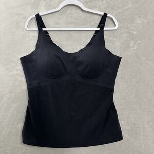 Honey Love Lift Wear Tank Cami Women's Size 1X Shape‎ Wear Built In Bra Black